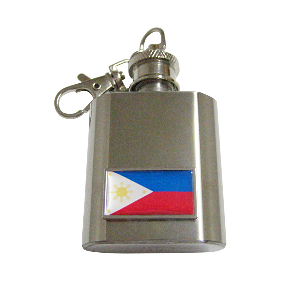 Thin Bordered Philippines Flag Keychain Flask - image 1
